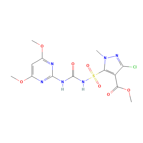 Halosulfuron methyl (CAS: 100784-20-1) - Chemical Structure and Molecular Formula 