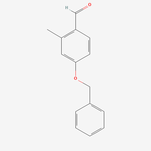 2-METHYL 4-BENZYLOXYBENZALDEHYDE (CAS: 101093-56-5) - Chemical Structure and Molecular Formula 
