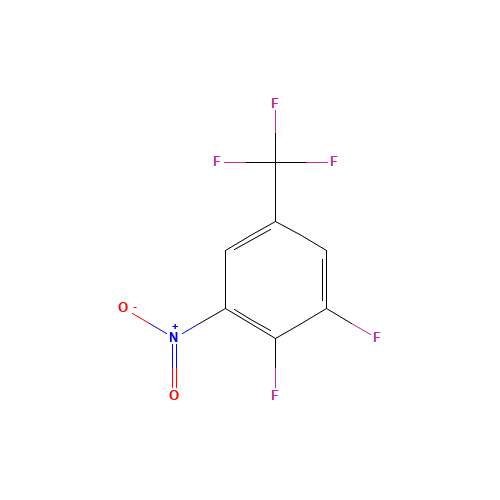 3,4-DIFLUORO-5-NITROBENZOTRIFLUORIDE (CAS: 101646-01-9) - Chemical Structure and Molecular Formula 