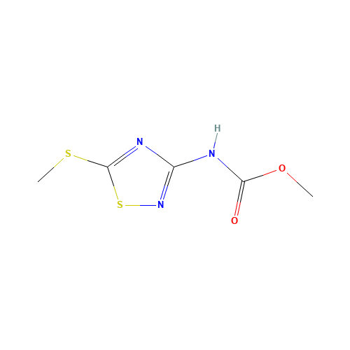 METHYL 5-METHYLTHIO-1,2,4-THIADIAZOL-3-YLCARBAMATE (CAS: 101848-19-5) - Chemical Structure and Molecular Formula 