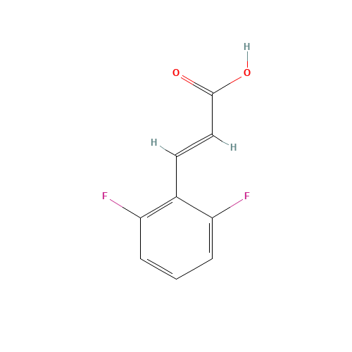 TRANS-2,6-DIFLUOROCINNAMIC ACID (CAS: 102082-89-3) - Chemical Structure and Molecular Formula 
