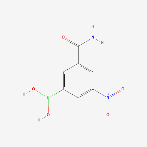 3-CARBAMOYL-5-NITROPHENYLBORONIC ACID (CAS: 102170-51-4) - Chemical Structure and Molecular Formula 