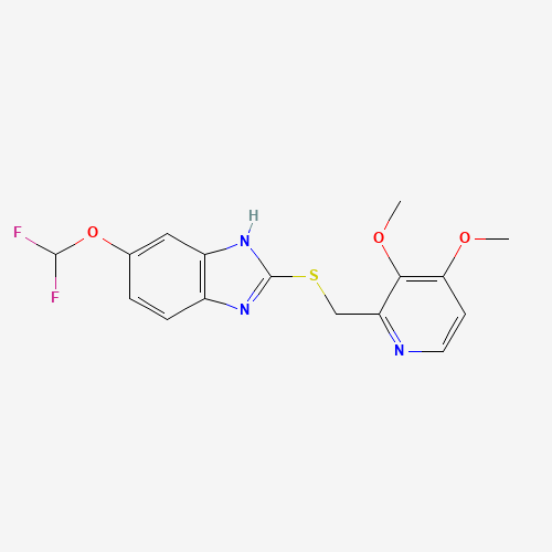 5-Difluoromethoxy-2-{[(3,4-dimethoxy-2-pyridinyl)methyl]thio}-1H-benzimidazole (CAS: 102625-64-9) - Related Chemical Product