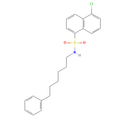 5-CHLORO-N-(6-PHENYLHEXYL)-1-NAPHTHALENESULFONAMIDE (CAS: 102649-78-5) - Related Chemical Product
