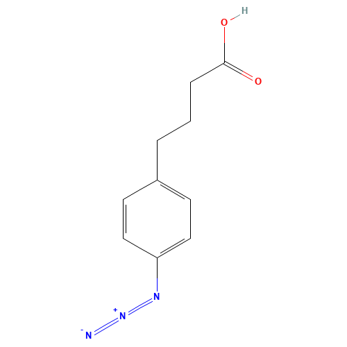 4-(4-AZIDOPHENYL)BUTYRIC ACID (CAS: 103489-33-4) - Chemical Structure and Molecular Formula 