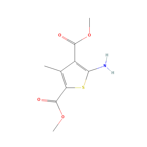 5-AMINO-3-METHYL-THIOPHENE-2,4-DICARBOXYLIC ACID DIMETHYL ESTER (CAS: 103765-33-9) - Chemical Structure and Molecular Formula 