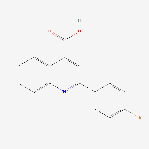 2-(4-BROMO-PHENYL)-QUINOLINE-4-CARBOXYLIC ACID (CAS: 103914-52-9) - Chemical Structure and Molecular Formula 