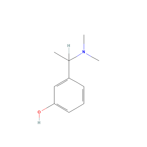 3-(1-(Dimethylamino)ethyl]phenol (CAS: 105601-04-5) - Chemical Structure and Molecular Formula 