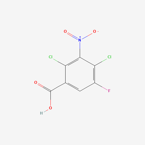 2,4-Dichloro-5-fluoro-3-nitrobenzoic acid (CAS: 106809-14-7) - Chemical Structure and Molecular Formula 