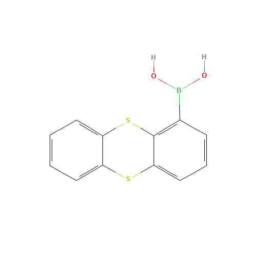 THIANTHRENE-1-BORONIC ACID (CAS: 108847-76-3) - Chemical Structure and Molecular Formula 