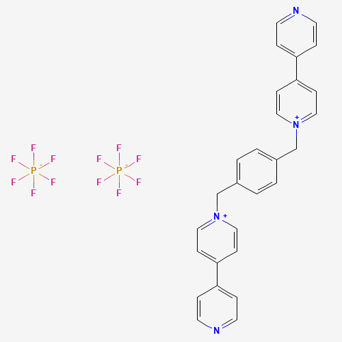 1,1'-(P-XYLYLENE)BIS(4,4'-BIPYRIDINIUM) BIS(HEXAFLUOROPHOSPHATE) (CAS: 108861-20-7) - Chemical Structure and Molecular Formula 