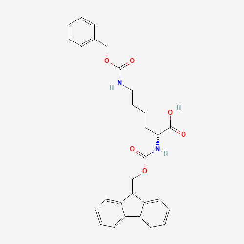 FMOC-D-LYS(Z)-OH (CAS: 110990-07-3) - Chemical Structure and Molecular Formula 