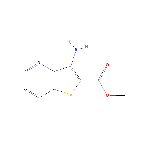 METHYL 3-AMINOTHIENO[3,2-B]PYRIDINE-2-CARBOXYLATE (CAS: 111042-90-1) - Chemical Structure and Molecular Formula 