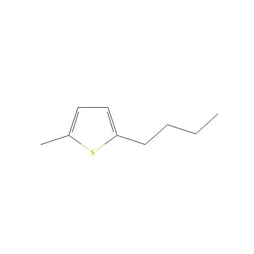 2-BUTYL-5-METHYLTHIOPHENE (CAS: 111510-96-4) - Chemical Structure and Molecular Formula 
