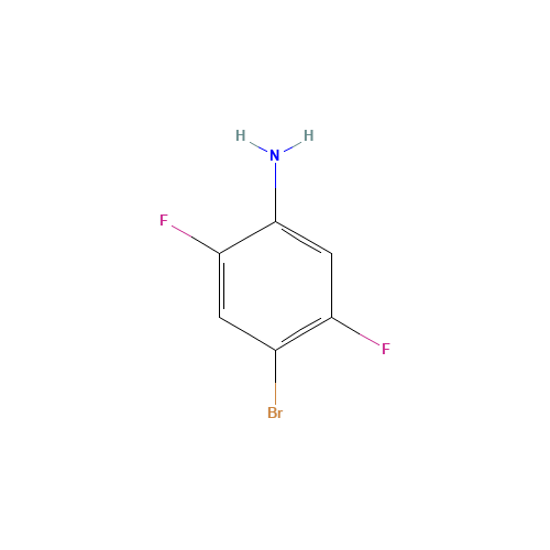 4-BROMO-2,5-DIFLUOROANILINE (CAS: 112279-60-4) - Chemical Structure and Molecular Formula 