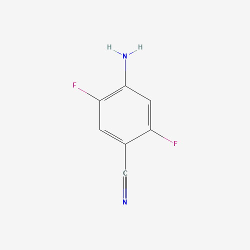 4-AMINO-2,5-DIFLUOROBENZONITRILE (CAS: 112279-61-5) - Chemical Structure and Molecular Formula 