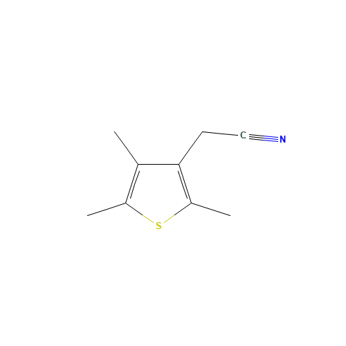 3-(CYANOMETHYL)-2,4,5-TRIMETHYLTHIOPHENE (CAS: 112440-49-0) - Chemical Structure and Molecular Formula 