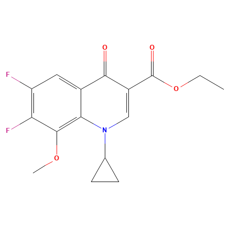 1-Cyclopropyl-6,7-difluoro-1,4-dihydro-8-methoxy-4-oxo-3-quinolinecarboxylic acid ethyl ester (CAS: 112811-71-9) - Related Chemical Product