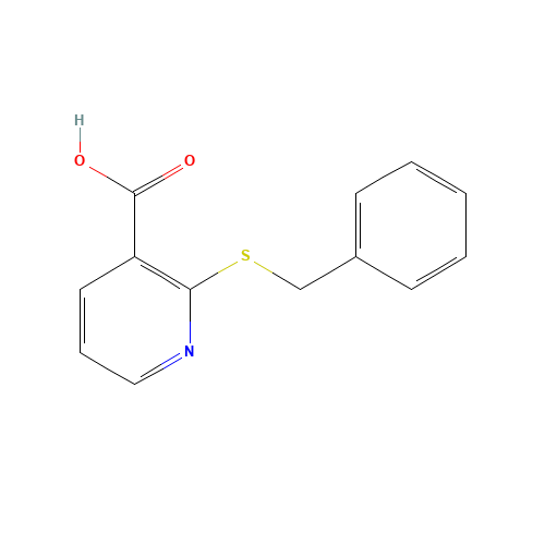 2-Thiobenzyl nicotinic acid (CAS: 112811-90-2) - Chemical Structure and Molecular Formula 