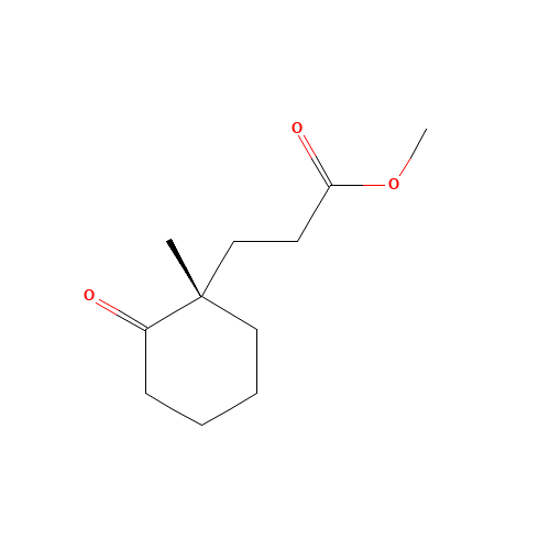 (S)-(-)-2-(2'-CARBOMETHOXYETHYL)-2-METHYLCYCLOHEXANONE (CAS: 112898-44-9) - Chemical Structure and Molecular Formula 