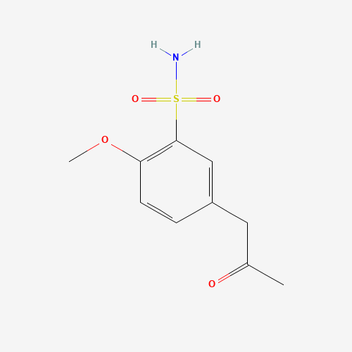 5-Acetonyl-2-methoxybenzene sulfonamide chemical structure 5-Acetonyl-2-methoxybenzene sulfonamide (CAS: 116091-63-5) - Chemical Structure and Molecular Formula