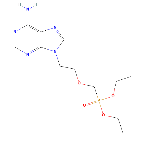 [[2-(6-Amino-9H-purin-9-yl)ethoxy]methyl]phosphonic acid diethyl ester (CAS: 116384-53-3) - Chemical Structure and Molecular Formula 