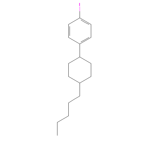 1-IODO-4-(TRANS-4-N-PENTYLCYCLOHEXYL)BENZENE (CAS: 116963-80-5) - Chemical Structure and Molecular Formula 