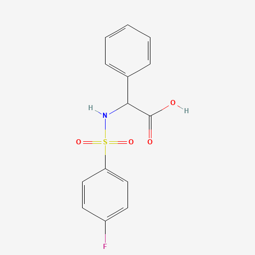 2-([(4-FLUOROPHENYL)SULFONYL]AMINO)-2-PHENYLACETIC ACID (CAS: 117309-49-6) - Related Chemical Product