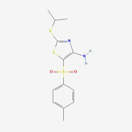 4-AMINO-2-ISOPROPYLTHIO-5-TOSYLTHIAZOLE (CAS: 117420-84-5) - Chemical Structure and Molecular Formula 