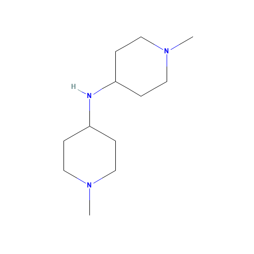 BIS(1-METHYLPIPERIDIN-4-YL)AMINE (CAS: 117927-28-3) - Chemical Structure and Molecular Formula 