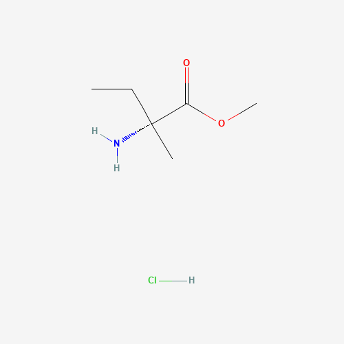 (R)-2-AMINO-2-METHYL-BUTYRIC ACID METHYL ESTER HYDROCHLORIDE (CAS: 118725-00-1) - Chemical Structure and Molecular Formula 