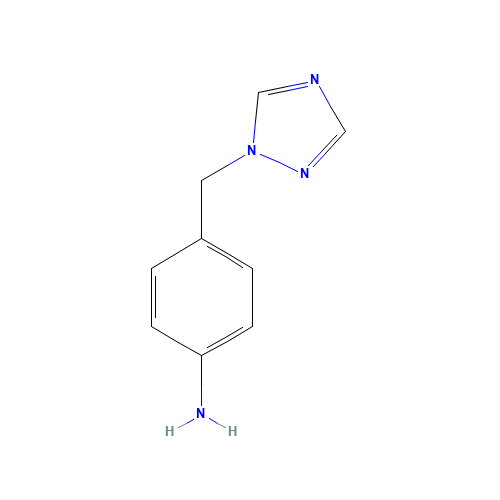 4-(1H-1,2,4-Triazol-1-ylmethyl)aniline (CAS: 119192-10-8) - Chemical Structure and Molecular Formula 