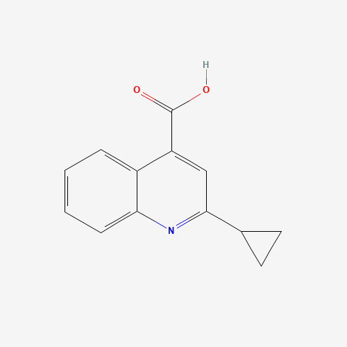 2-CYCLOPROPYL-QUINOLINE-4-CARBOXYLIC ACID (CAS: 119778-64-2) - Chemical Structure and Molecular Formula 