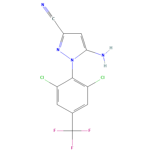 5-Amino-3-cyano-1-(2,6-dichloro-4-trifluoromethylphenyl)pyrazole (CAS: 120068-79-3) - Related Chemical Product