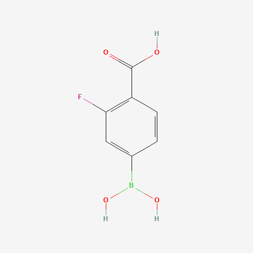 3-Carboxy-4-fluorophenylboronic acid (CAS: 120153-08-4) - Chemical Structure and Molecular Formula 
