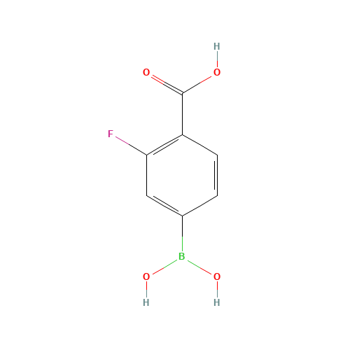 3-Carboxy-4-fluorophenylboronic acid (CAS: 120153-08-4) - Chemical Structure and Molecular Formula 