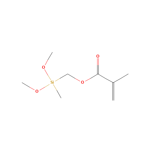 (METHACRYLOXYMETHYL)METHYLDIMETHOXYSILANE (CAS: 121177-93-3) - Chemical Structure and Molecular Formula 