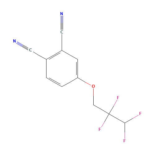 1,2-BENZENEDICARBONITRILE,4-(2,2,3,3-TETRAFLUOROPROPOXY) (CAS: 121190-46-3) - Chemical Structure and Molecular Formula 