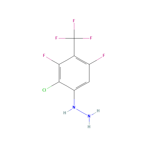 2-CHLORO-3,5-DIFLUORO-4-(TRIFLUOROMETHYL)PHENYL HYDRAZINE (CAS: 121435-36-7) - Related Chemical Product