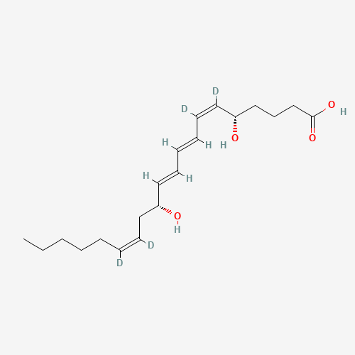 5S-12R-DIHYDROXY-6Z,8E,10E,14Z-EICOSATETRAENOIC-6,7,14,15-D4 ACID (CAS: 124629-74-9) - Related Chemical Product