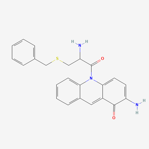 N-(S-BENZYL-L-CYSTEINYL)-2-AMINOACRIDONE (CAS: 124656-61-7) - Chemical Structure and Molecular Formula 
