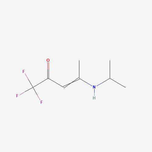 1,1,1-TRIFLUORO-4-ISOPROPYLAMINOPENT-3-EN-2-ONE (CAS: 127223-95-4) - Chemical Structure and Molecular Formula 