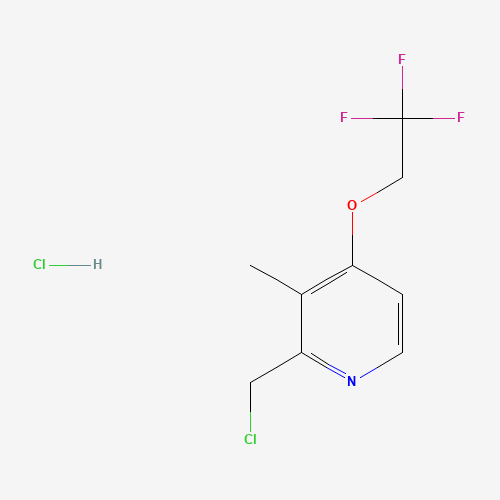 2-Chloromethyl-3-methyl-4-(2,2,2-trifluoroethoxy)pyridine hydrochloride (CAS: 127337-60-4) - Chemical Structure and Molecular Formula 