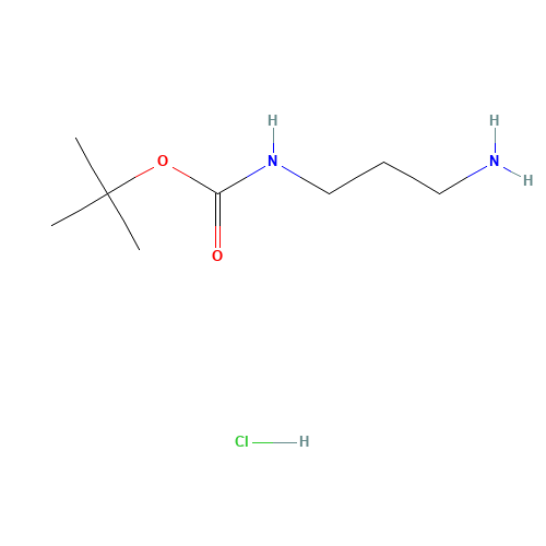 N-BOC-1,3-DIAMINOPROPANE HYDROCHLORIDE (CAS: 127346-48-9) - Chemical Structure and Molecular Formula 