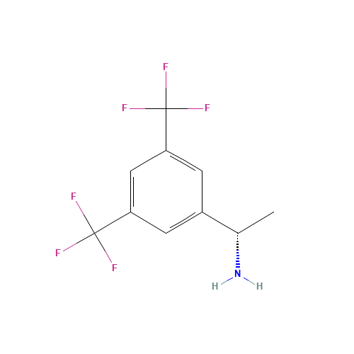 (R)-1-[3,5-BIS(TRIFLUOROMETHYL)PHENYL]ETHYLAMINE HCL (CAS: 127733-40-8) - Chemical Structure and Molecular Formula 