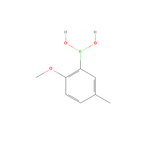 2-Methoxy-5-methylphenylboronic acid (CAS: 127972-00-3) - Chemical Structure and Molecular Formula 