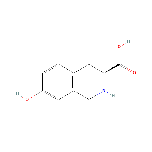 L-7-Hydroxy-1,2,3,4-tetrahydroisoquinoline-3-carboxylic acid (CAS: 128502-56-7) - Chemical Structure and Molecular Formula 