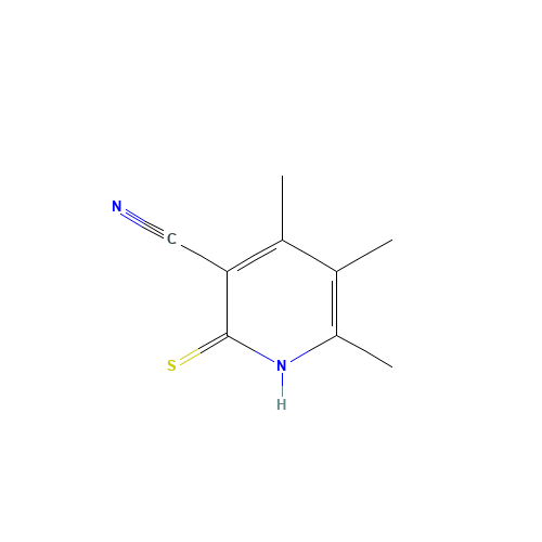 2-MERCAPTO-4,5,6-TRIMETHYLNICOTINONITRILE (CAS: 128917-84-0) - Chemical Structure and Molecular Formula 