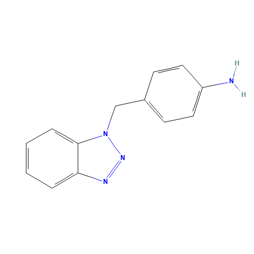 4-(1H-1,2,3-BENZOTRIAZOL-1-YLMETHYL)PHENYLAMINE (CAS: 129075-89-4) - Chemical Structure and Molecular Formula 