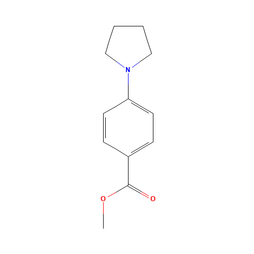 METHYL 4-PYRROLIDIN-1-YLBENZOATE (CAS: 129414-26-2) - Chemical Structure and Molecular Formula 